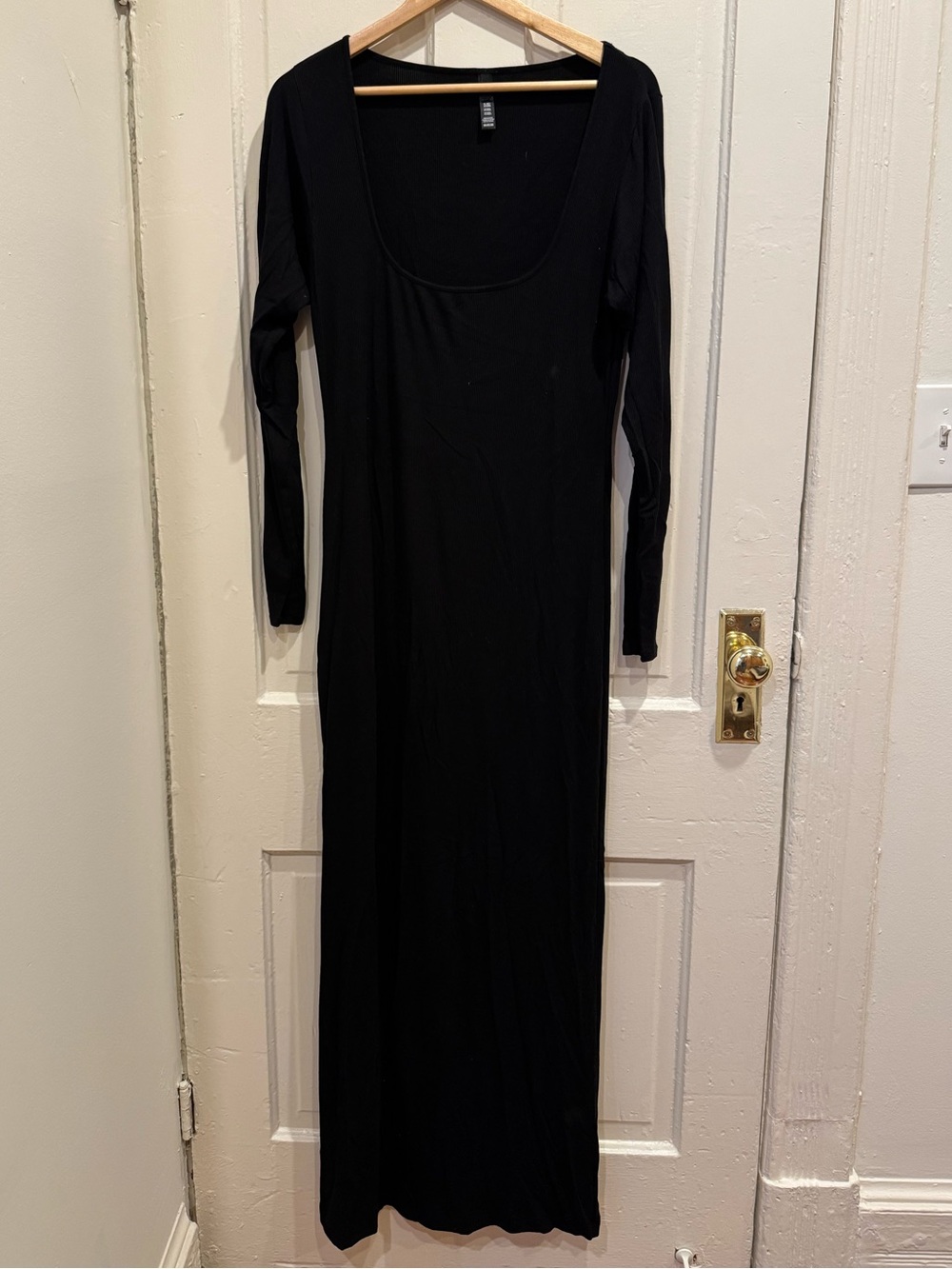 Skims Soft Lounge Long-Sleeve Dress, Onyx, 2X